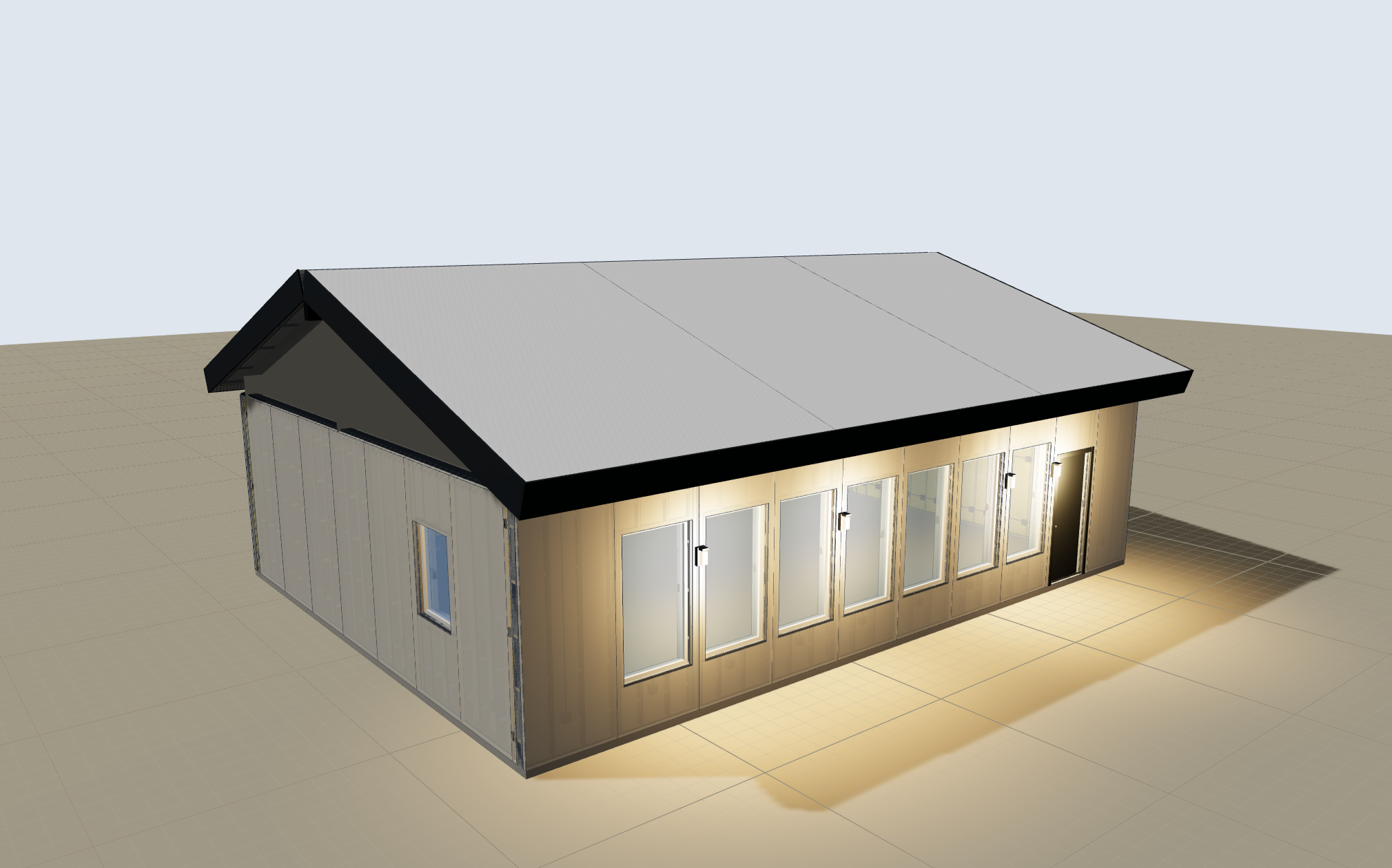 Gable roof, 4:12 (Option 2)