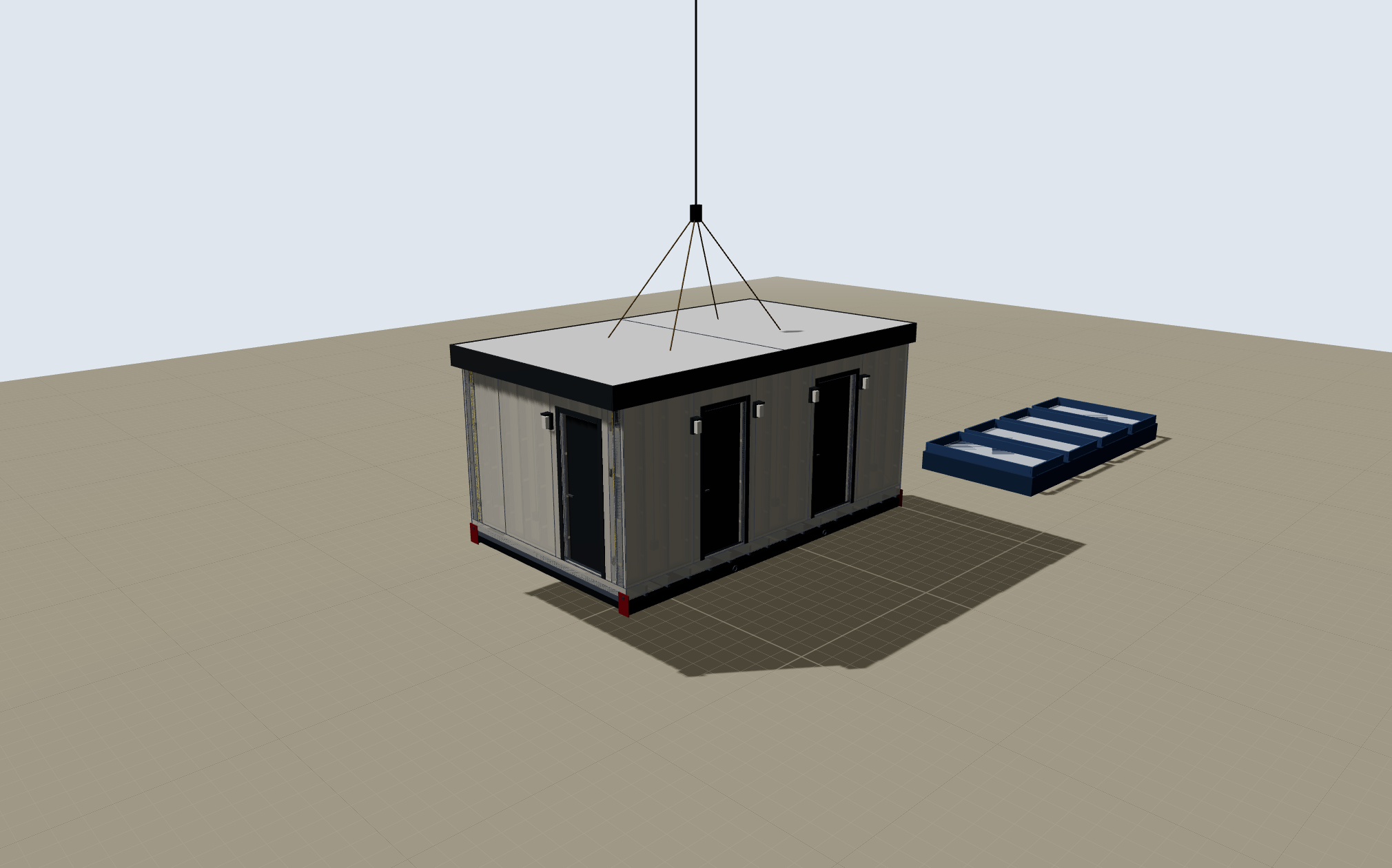 Shower house: the crane pick