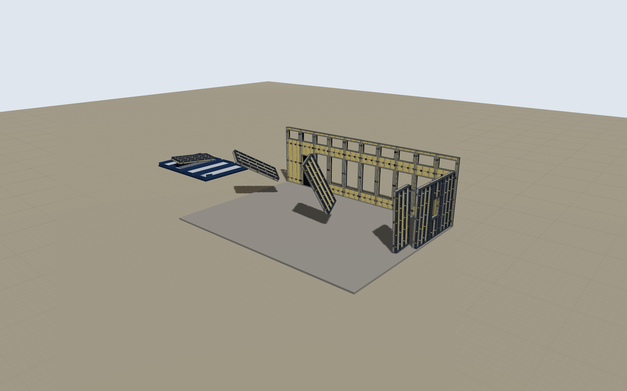 Wall panels: standing the panels